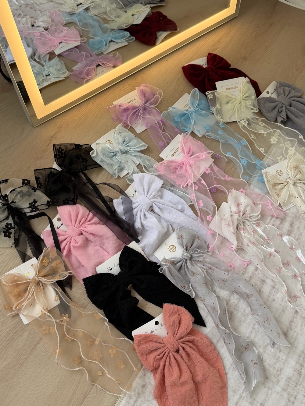 Ribbon Bow Hair Clips - 3